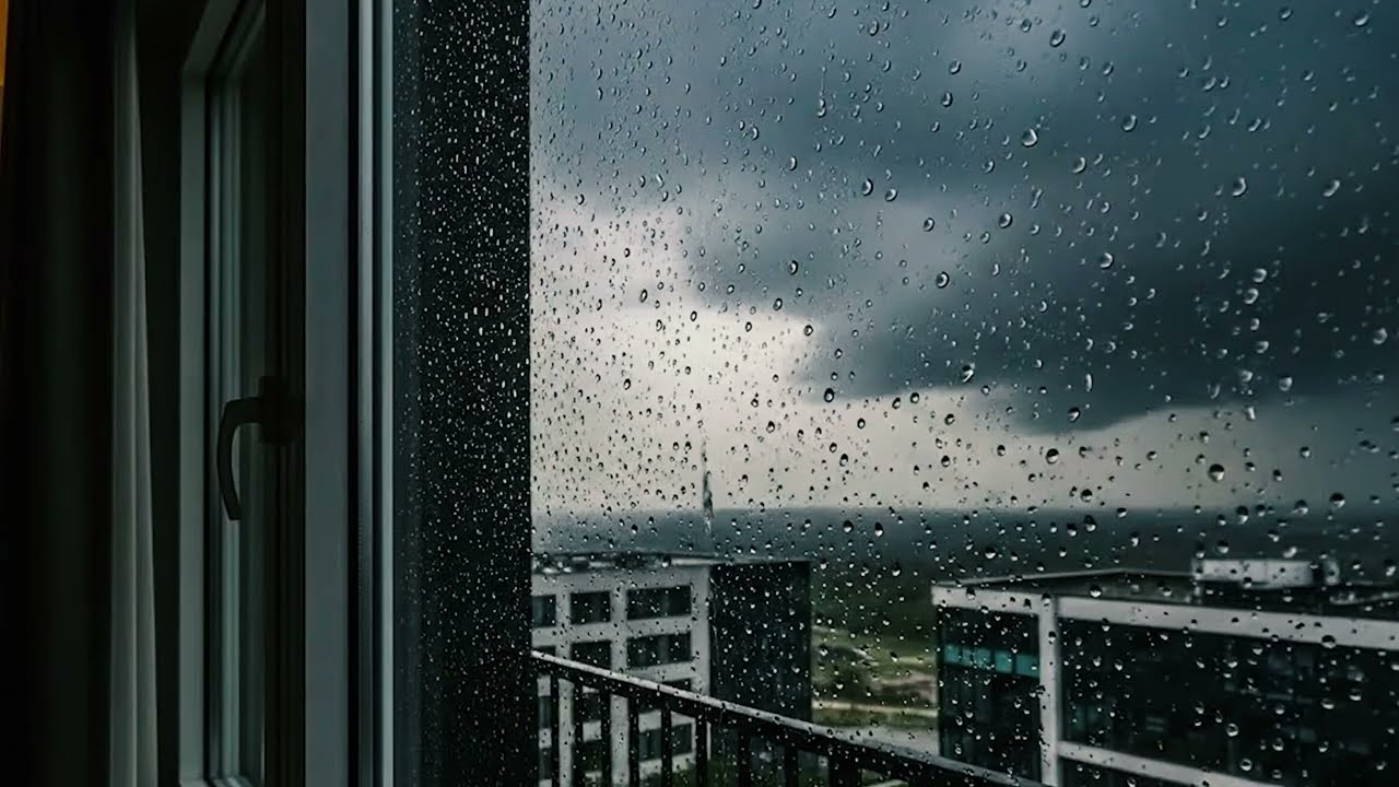 Peaceful Rain Outside Window | 3 Hours Calming Nature Sounds for Sleep
