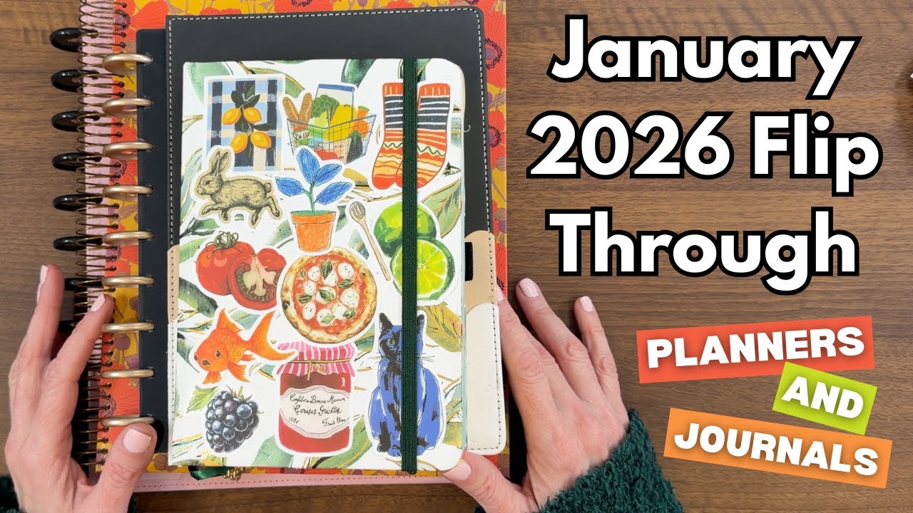 January 2026 Flip Through of my Main Planner, Junk Journal Creative Journal & Work Planner