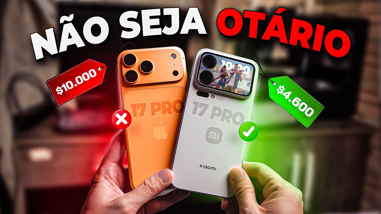 Xiaomi 17 PRO MAX vs iPhone 17 PRO MAX! Qual é o Melhor? Teste real