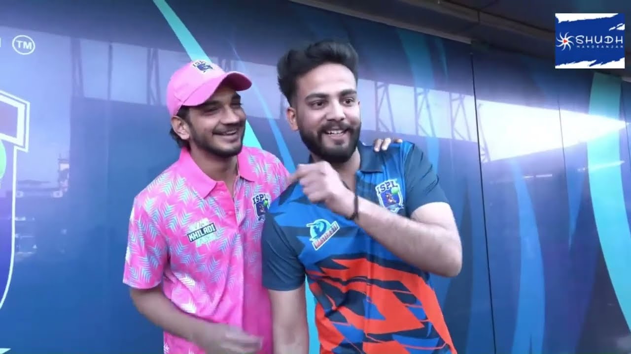 Elvish Yadav, Munawar Faruqui, Sachin Tendulkar, Akshay Kumar, Ram Charan at ISPL Cricket match