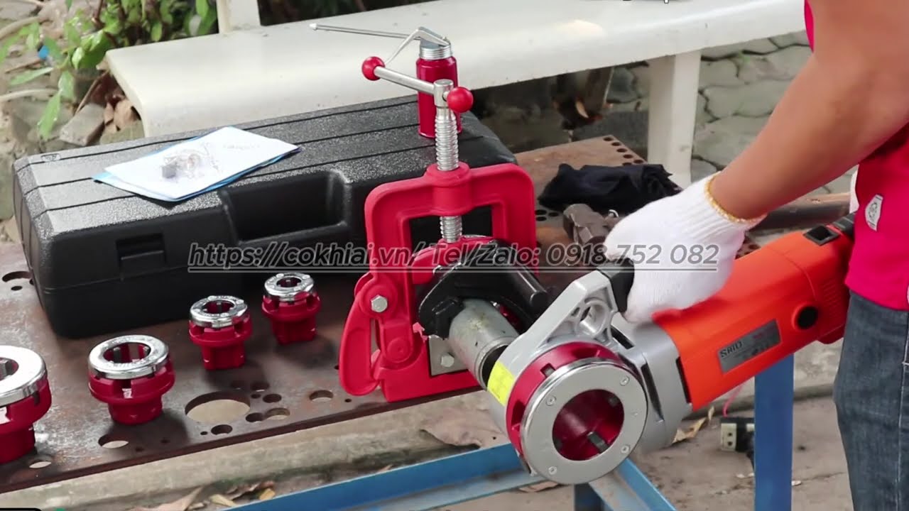 Máy Tiện Ren Ống Cầm Tay Chạy Điện Shida SD50 - 21-60mm