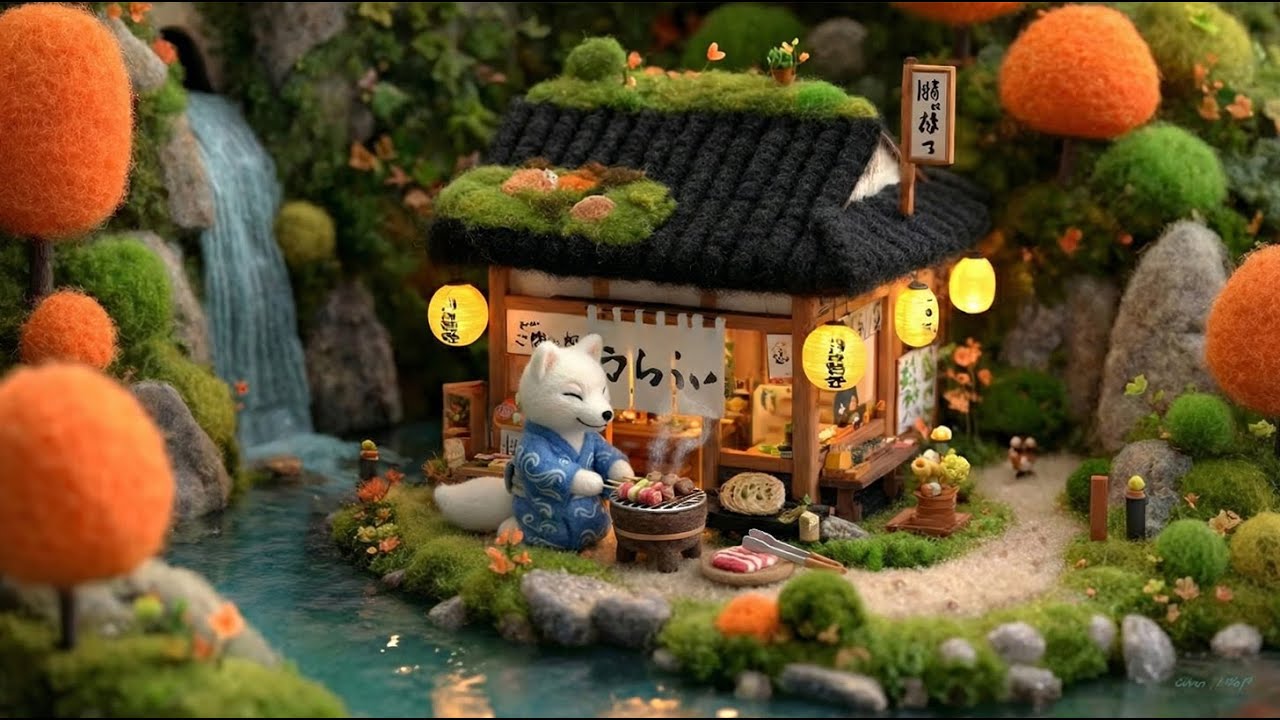 Spring Lofi Jazz 🌿 Cozy Study Beats with Stream Sounds for Focus & Relaxation 🌸🍃🍢