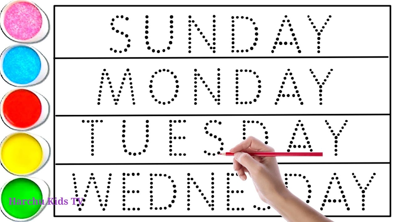 Days of the week | सप्ताह के दिन | Sunday, monday, tuesday, wednesday, thursday, friday, saturday