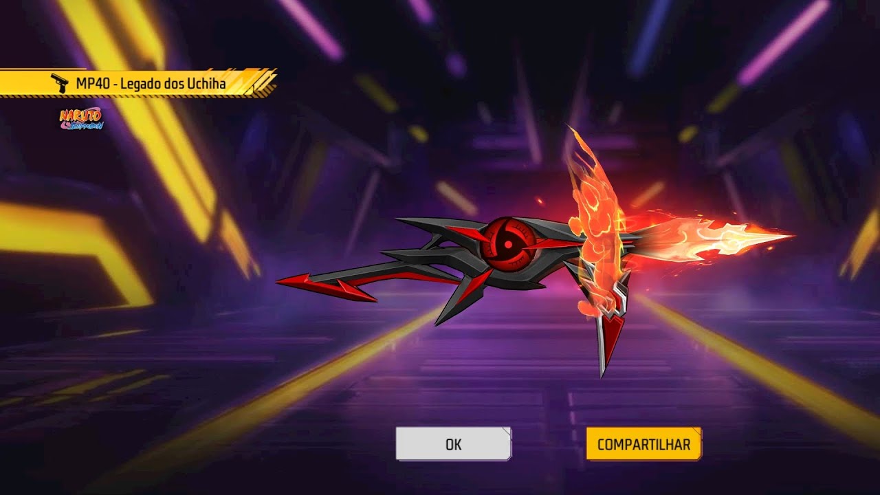 PEGANDO A NOVA SKIN DA MP40 DA PARCERIA DO NARUTO (LEGADO DOS UCHIHA) TA FACIL?