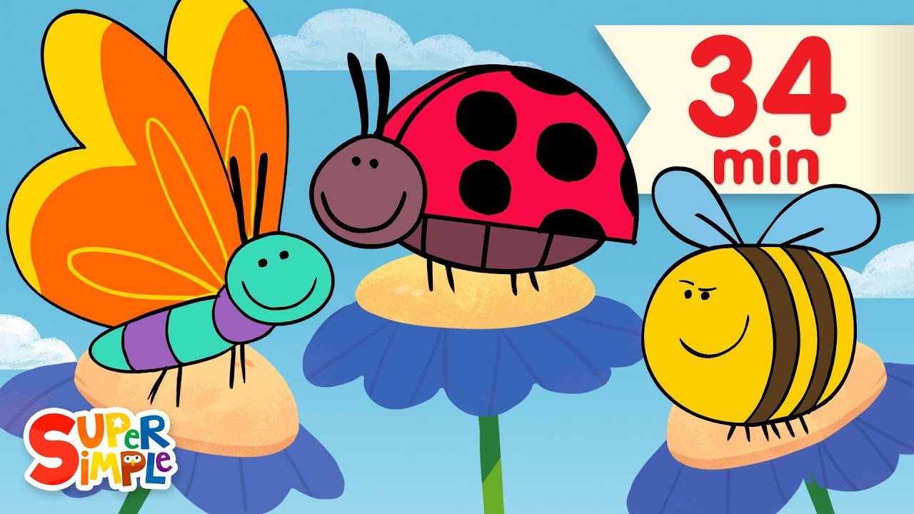 Butterfly Ladybug Bumblebee | + More Kids Songs | Super Simple Songs