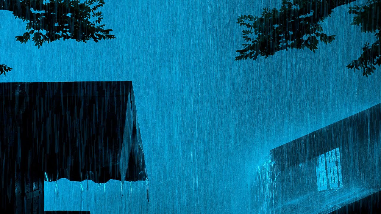 Прощай, бессонница и стресс за 3 минуты 🌧️ Сильный дождь и гром на жестяной крыше