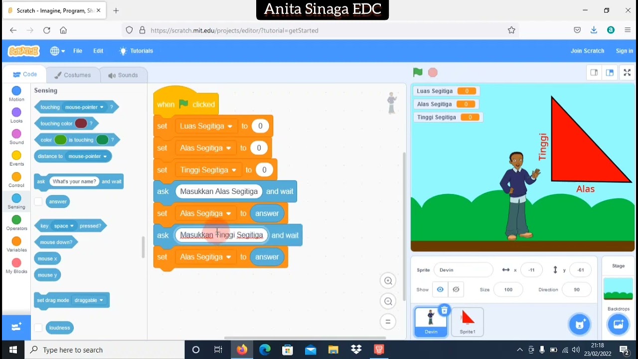 Game matematika sederhana dengan scratch