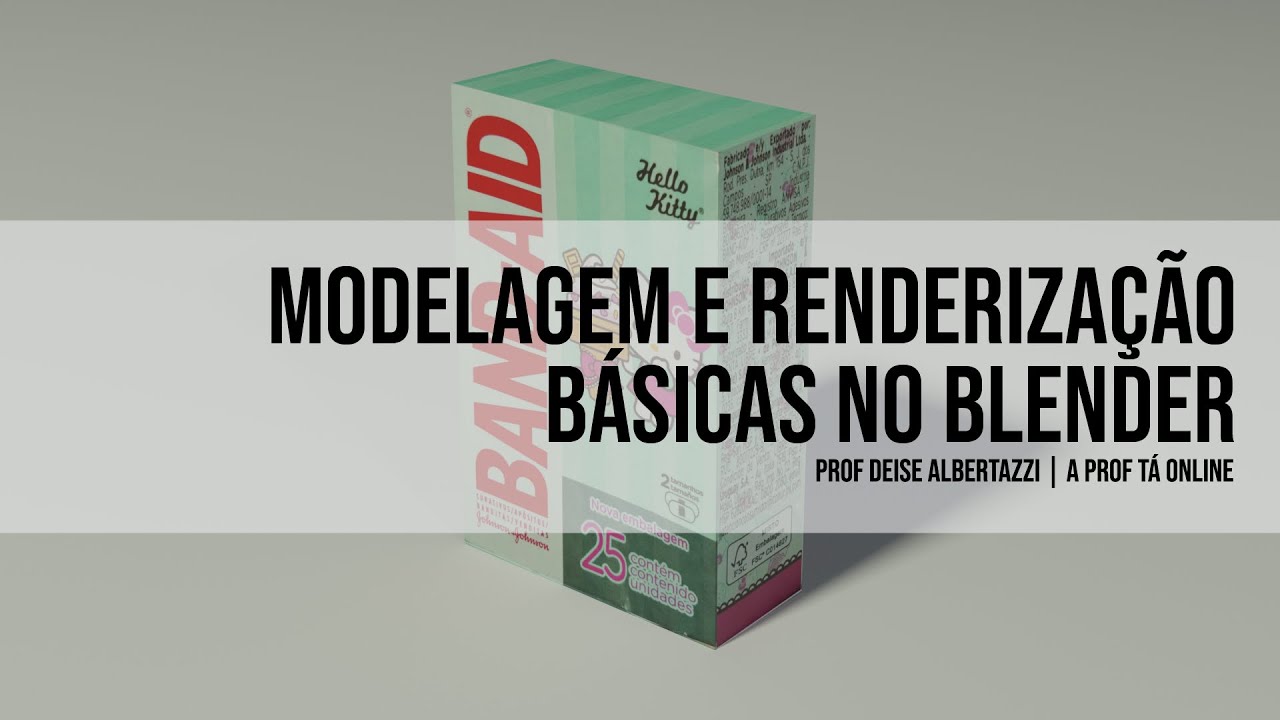 Modelagem e renderização básicas para embalagem no Blender - A prof tá online