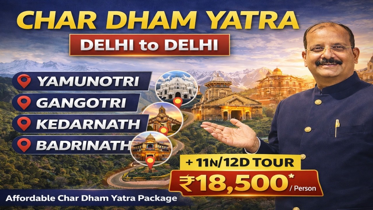 Affordable Char Dham Road Yatra 2026 Yamunotri Gangotri Kedarnath Badrinath &ndash; Full 12 Day Plan, Cost