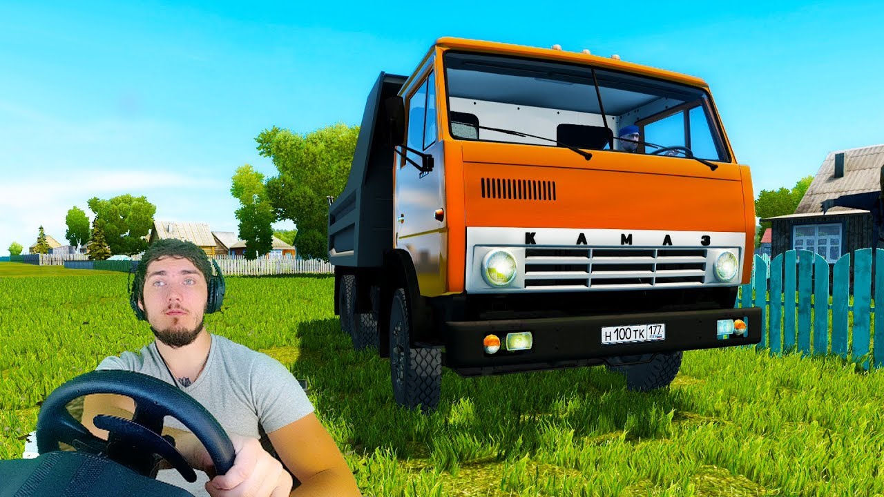 ОТВЕЗ БАБУШКЕ В ДЕРЕВНЮ ЦЕЛЫЙ КАМАЗ УДОБРЕНИЙ - CITY CAR DRIVING + РУЛЬ