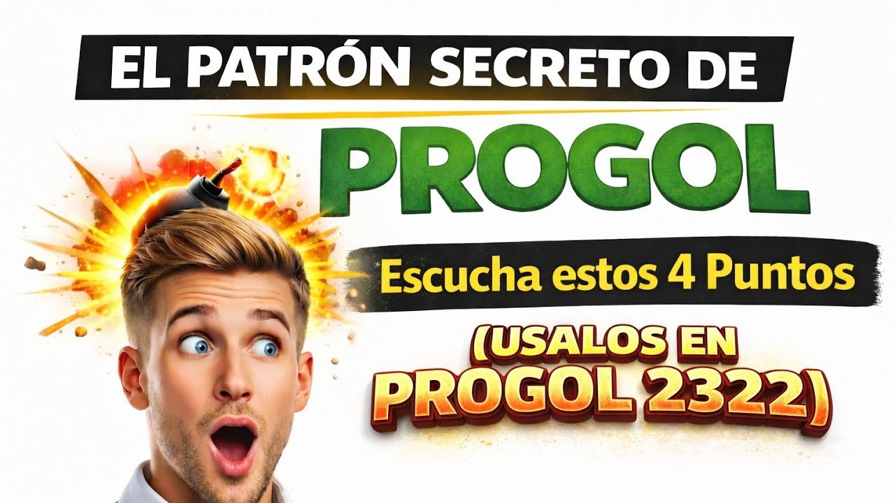 𝗘𝘀𝗰𝘂𝗰𝗵𝗮 𝗲𝘀𝘁𝗼❗️ Te puede servir para Progol 2322  👉  𝗘𝗹 𝗣𝗮𝘁𝗿ó𝗻 𝗦𝗲𝗰𝗿𝗲𝘁𝗼 𝗱𝗲 𝗣𝗿𝗼𝗴𝗼𝗹 👈
