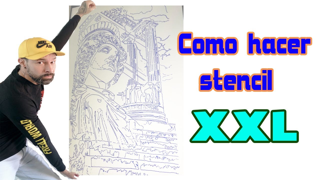 Como hacer Stencil (plantilla) Grande para Espalda | how to make a large stencil for tattoo | 🚀