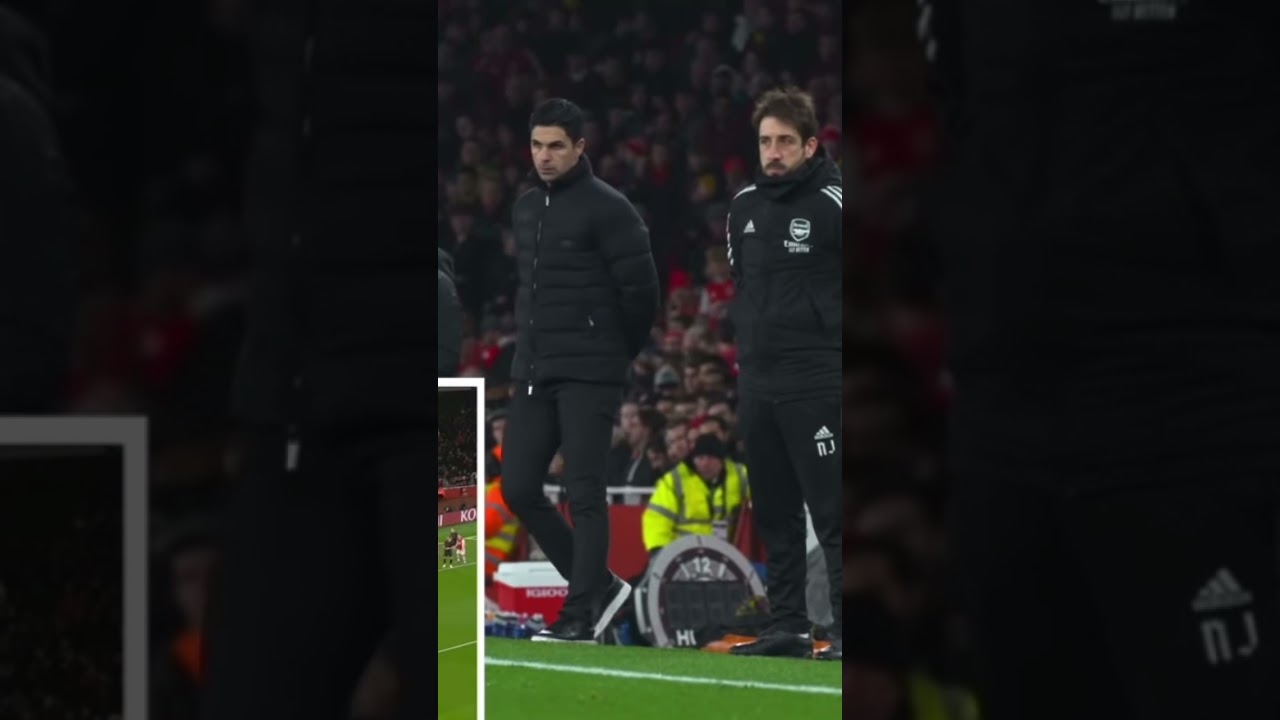 Mikel Arteta celebrating with the set-piece coach after Arsenal score from a corner!