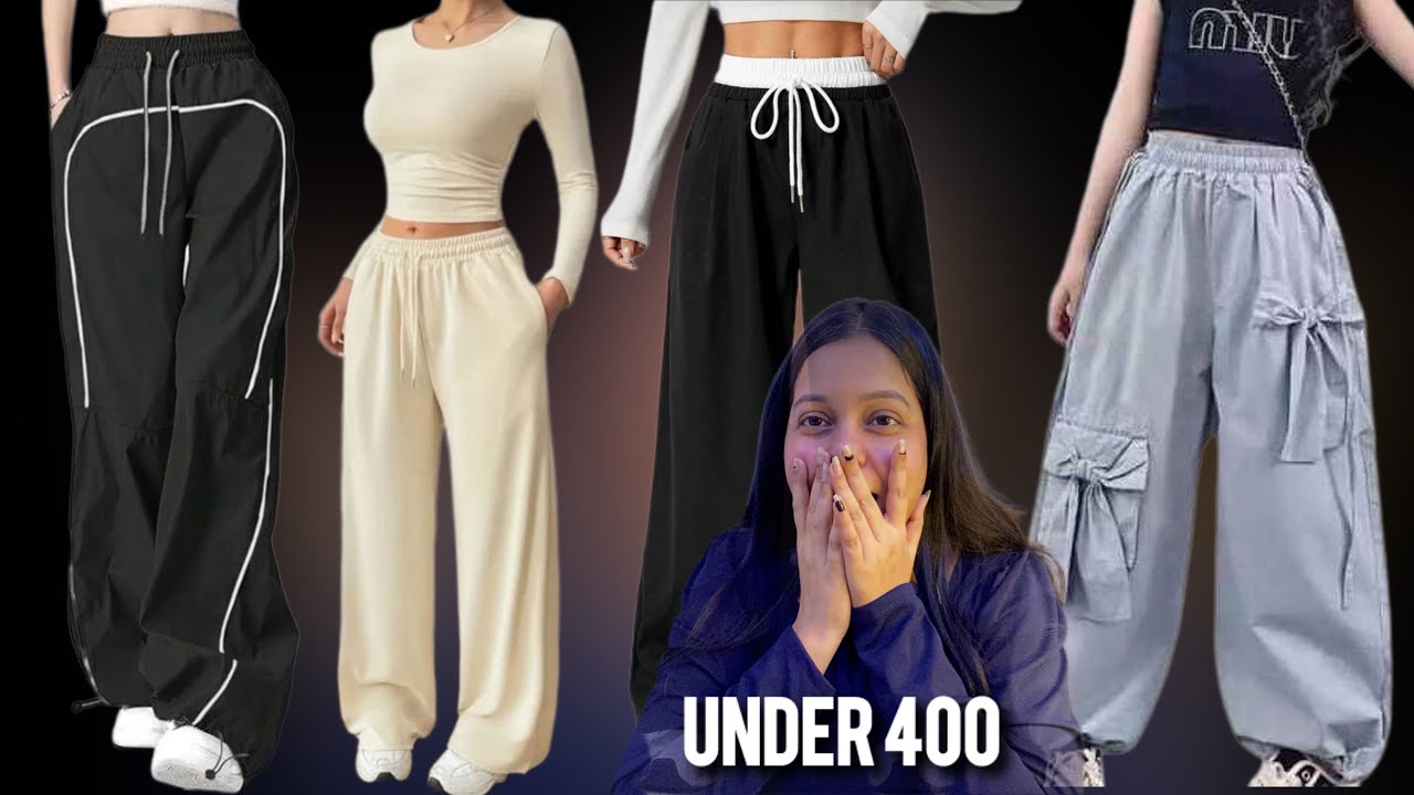 *trendy* highwaist trousers under 400😍| flipkart trouser haul #koreanpants #baggypant #flipkarthaul 