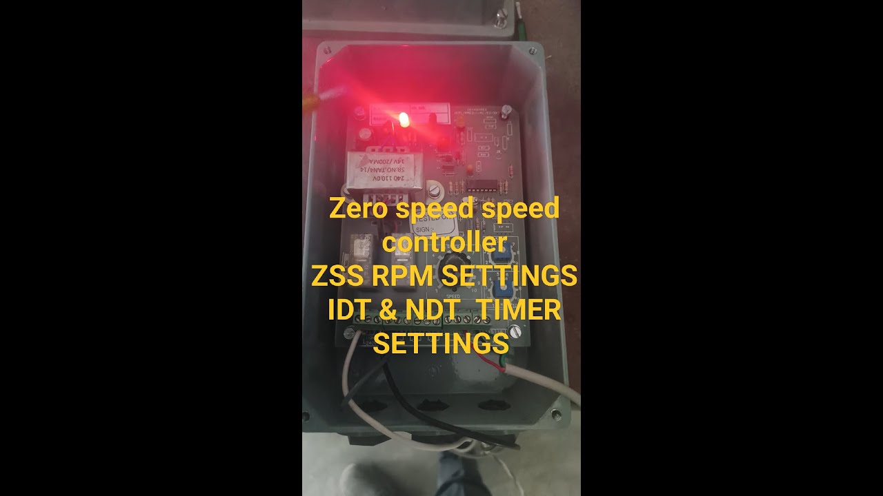 Zero speed switch , ZSS, ZSS RPM, ITD & NTD settings & working principle, ZSS connection, ZSS proxy