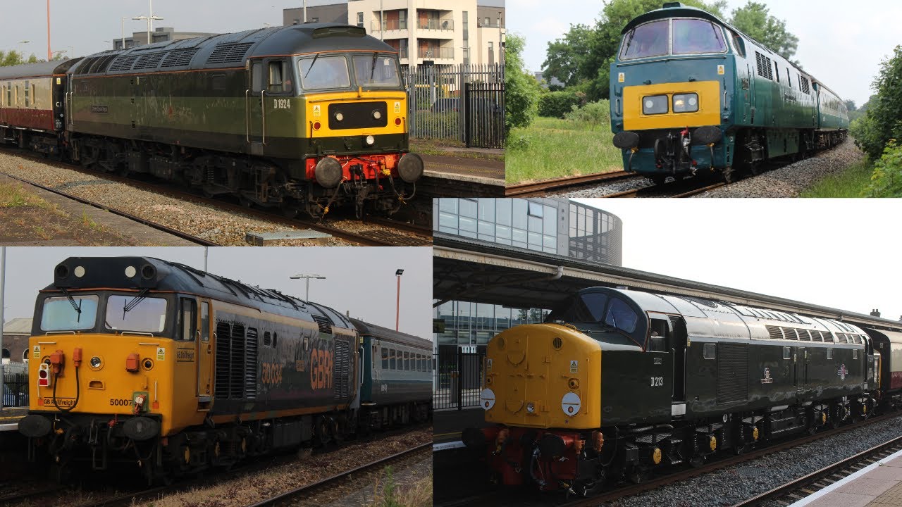 Classic Diesel Locomotive Variety around Taunton 01/06/24