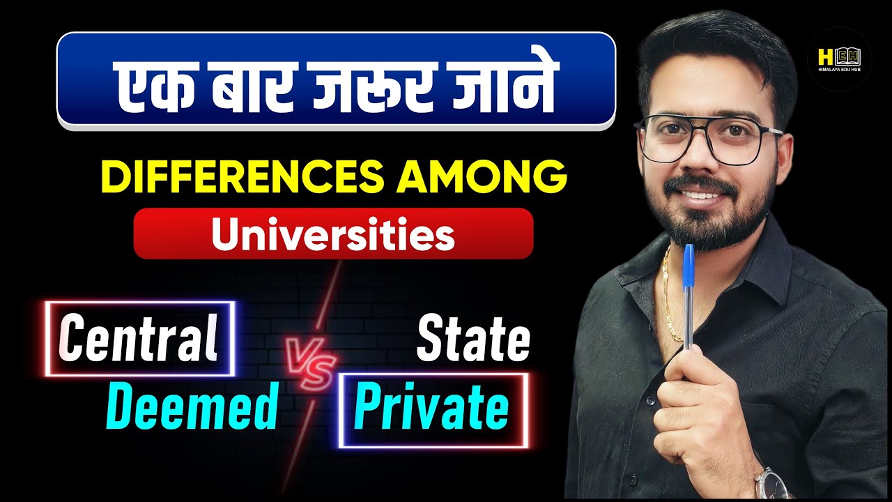 Central vs State vs Deemed vs Private University 🔥 Which is the best? You must know once