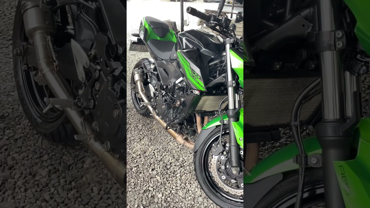 Kawasaki z400 Austin racing slip on exhaust | newly carwash | cat delete w/ back pressure,