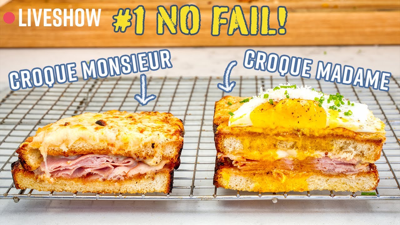 Croque Monsieur Sandwich & Croque Madame - Grilled Cheese