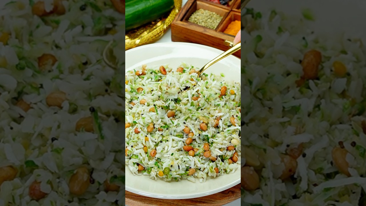 Cucumber Avalaki (Poha)- 10 Mins Recipe #southindainfood #karnataka #shorts #recipe #poha