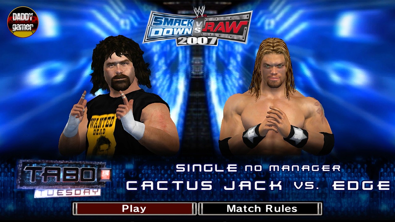 Cactus Jack vs. Edge | Singles Match | WWE SmackDown vs. Raw 2007 Gameplay