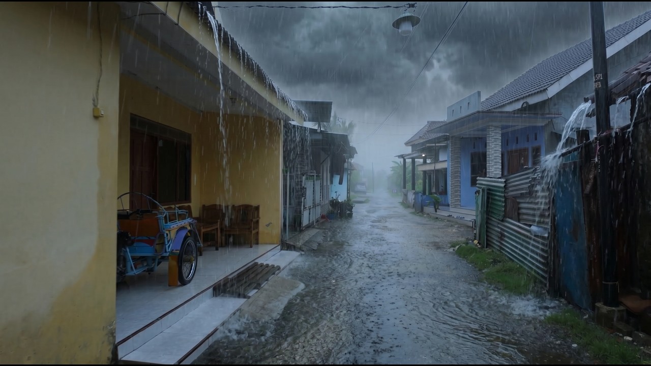МОЖЕТЕ ЛИ ВЫ С ЭТИМ СПРАВИТЬСЯ? ⛈️ Проливной дождь и сильный ветер в сельской Индонезии | Преодолеть