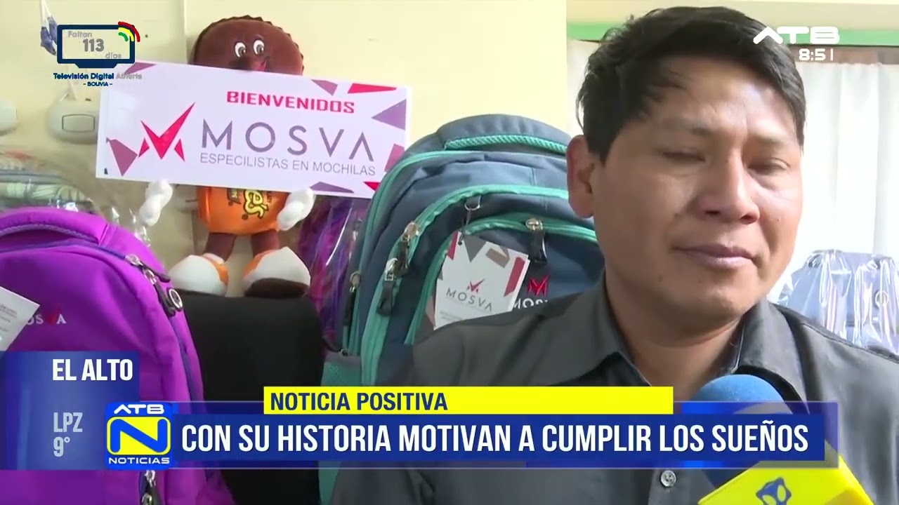 MOSVA: pareja emprendedora impulsa marca de mochilas hechas en El Alto