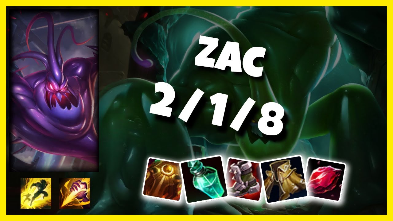 Zac vs Hecarim SUNFIRE AEGIS EU Challenger JUNGLE (2/1/8) - v10.24