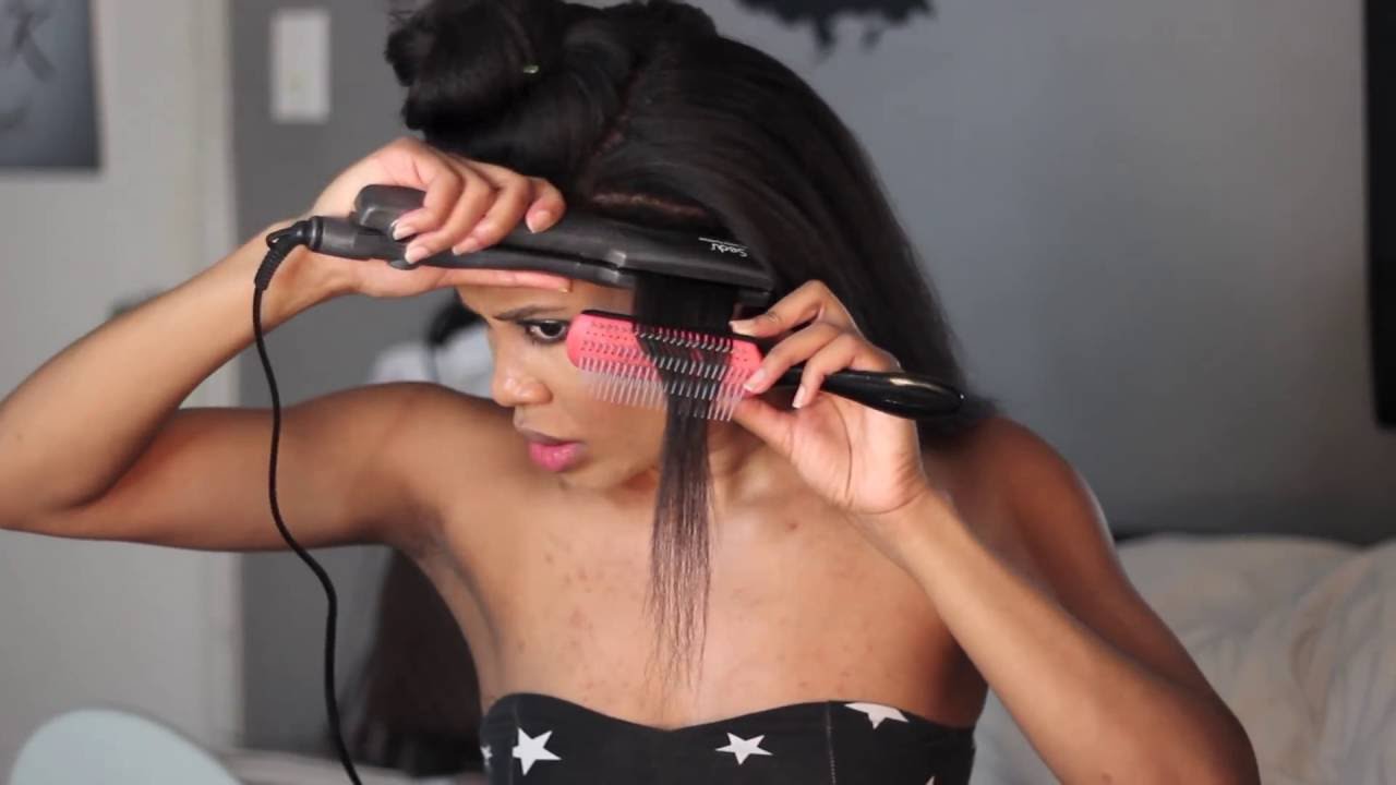Flat Iron Coarse Relaxed Hair
