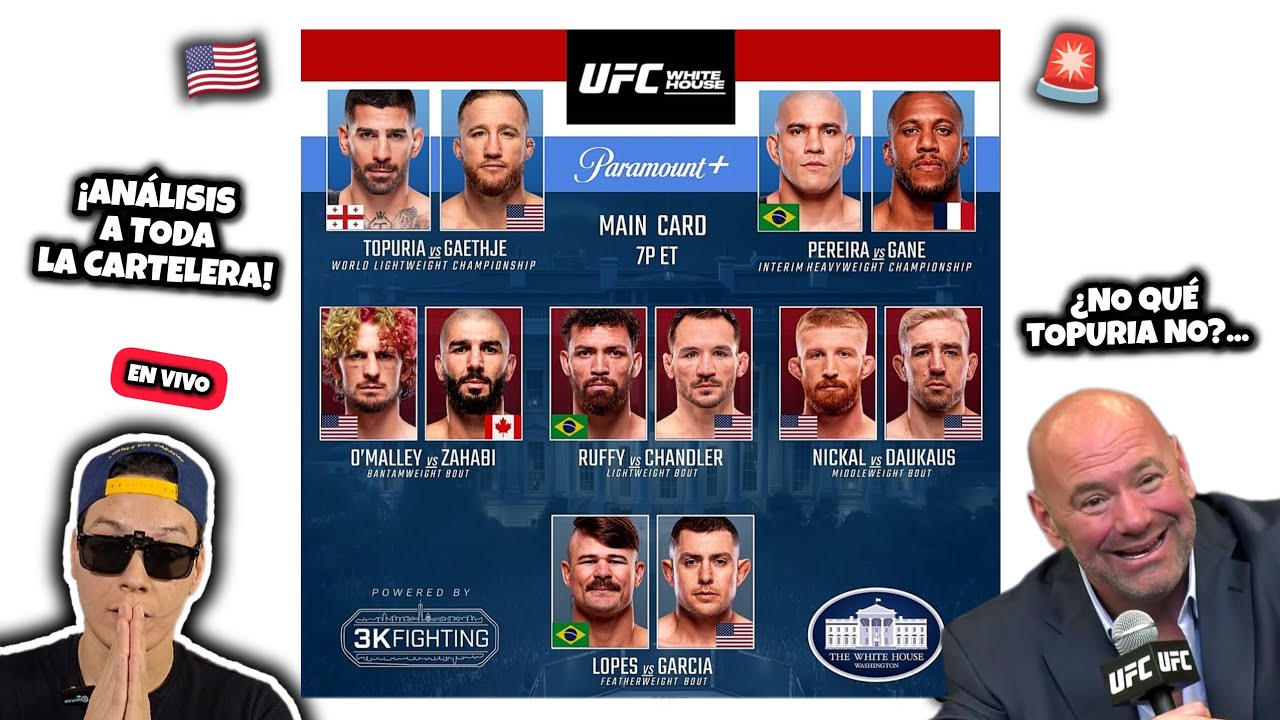 🚨TOPURIA vs GAETHJE en la casa blanca y PEREIRA coestelar OFICIAL🔥