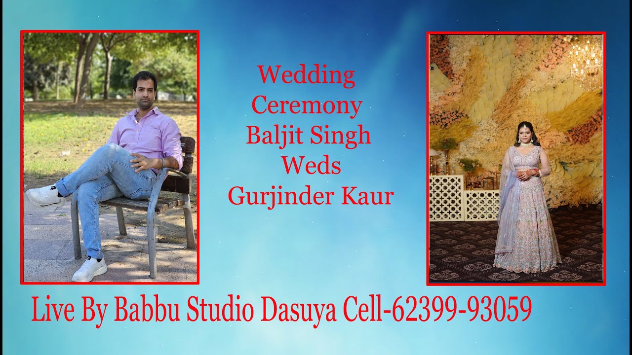 Live🔴 Wedding Ceremony Of Baljit Singh Weds Gurjinder Kaur On.19-11-2025