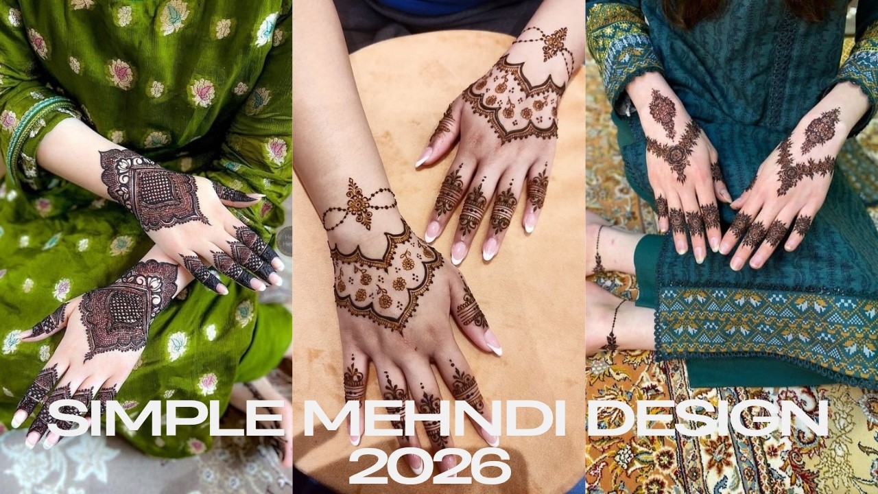 Simple mehndi design 2026 /Beautiful ideas design /latest design /Zainab Liauqat mehndi design