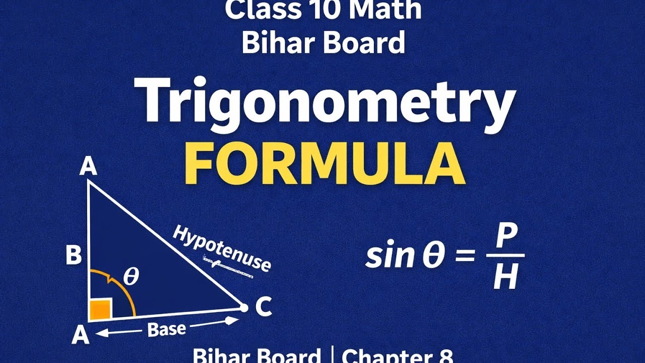 कक्षा 10 गणित | त्रिकोणमिति Ex 8.1 | Formula + Example आसान तरीके से