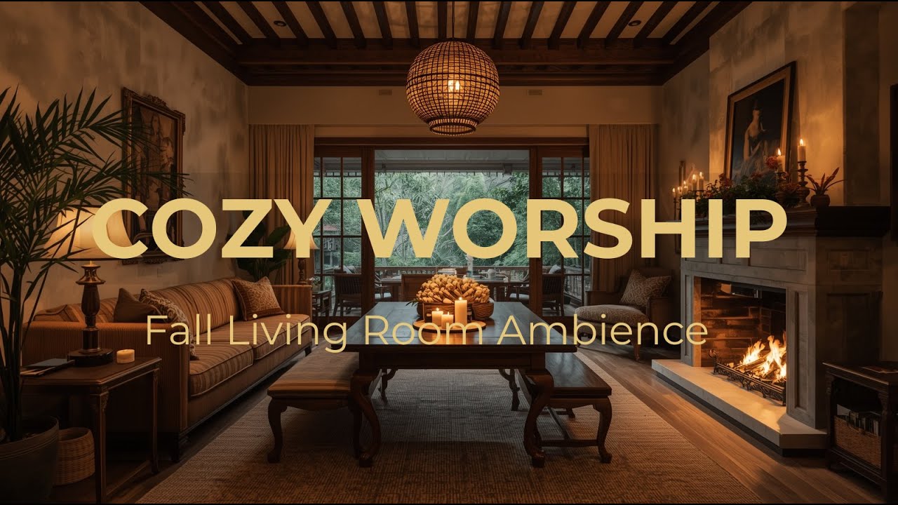 Fall Living Room Ambience 🍂 Worship Instrumental Music for Prayer, Study, Sleep & Rest