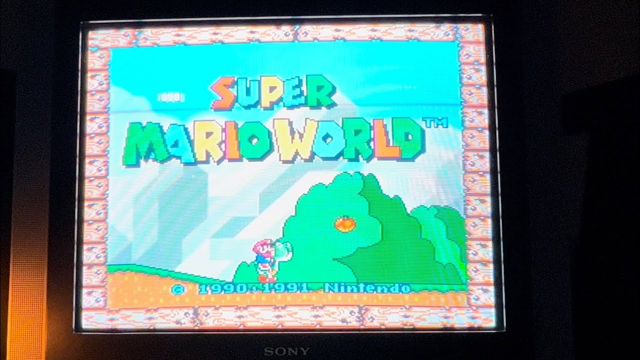Super mario world/SNES/sony trinitron crt tv