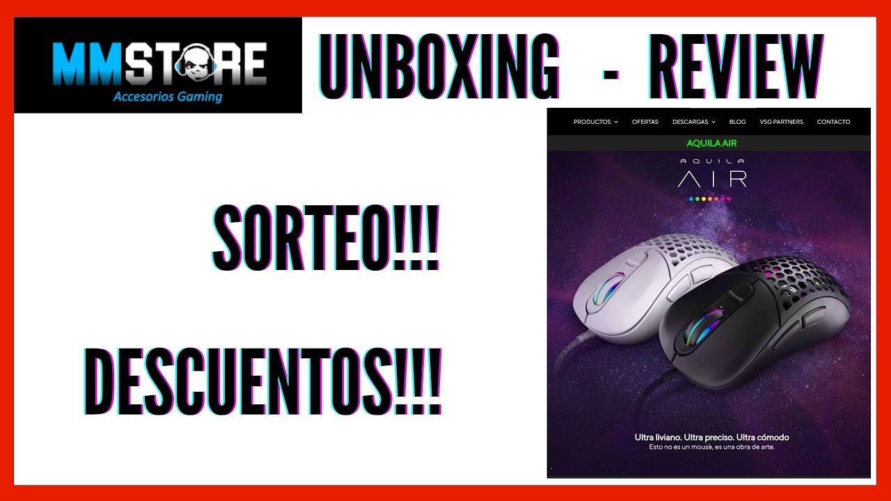 #PCGamer #Per&uacute; #Wilson #VSG #AquilaAir #MMSTORE - Unboxing-Review MOUSE ULTRALIGERO - VSG - AQUILA