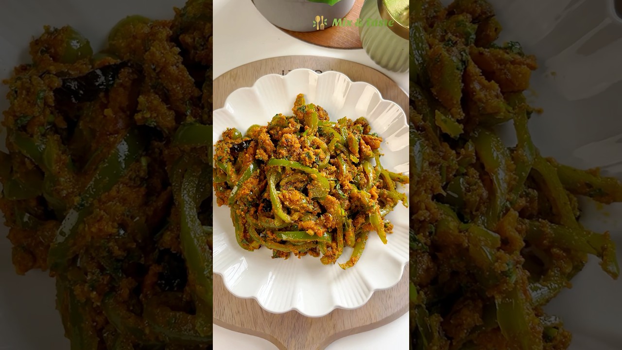 Recipe for making Peanut Capsicum Vegetable | Shimla Mirch Moongphali Vegetable #recipe #shorts