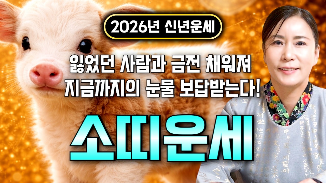 ⭐2026년 병오년 소띠운세⭐ 하늘에서 천운을 내린다 올해 황금 문서를 잡아 돈벼락 맞고 인생역전 초대박바니다!! 61년생 73년생 85년생 97년생 소띠 신년운세!