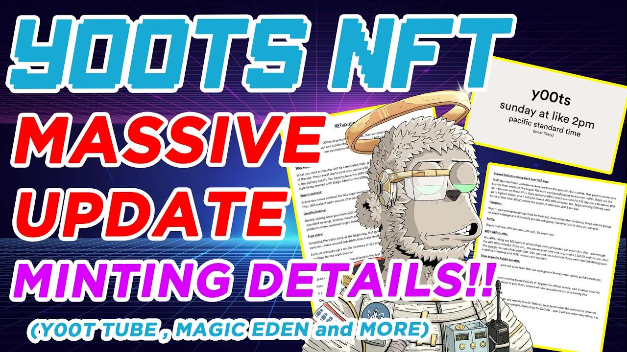 🚨Y00TS Major Alpha Update for Minting Sunday!! (SHORT SUMMARY) $DUST