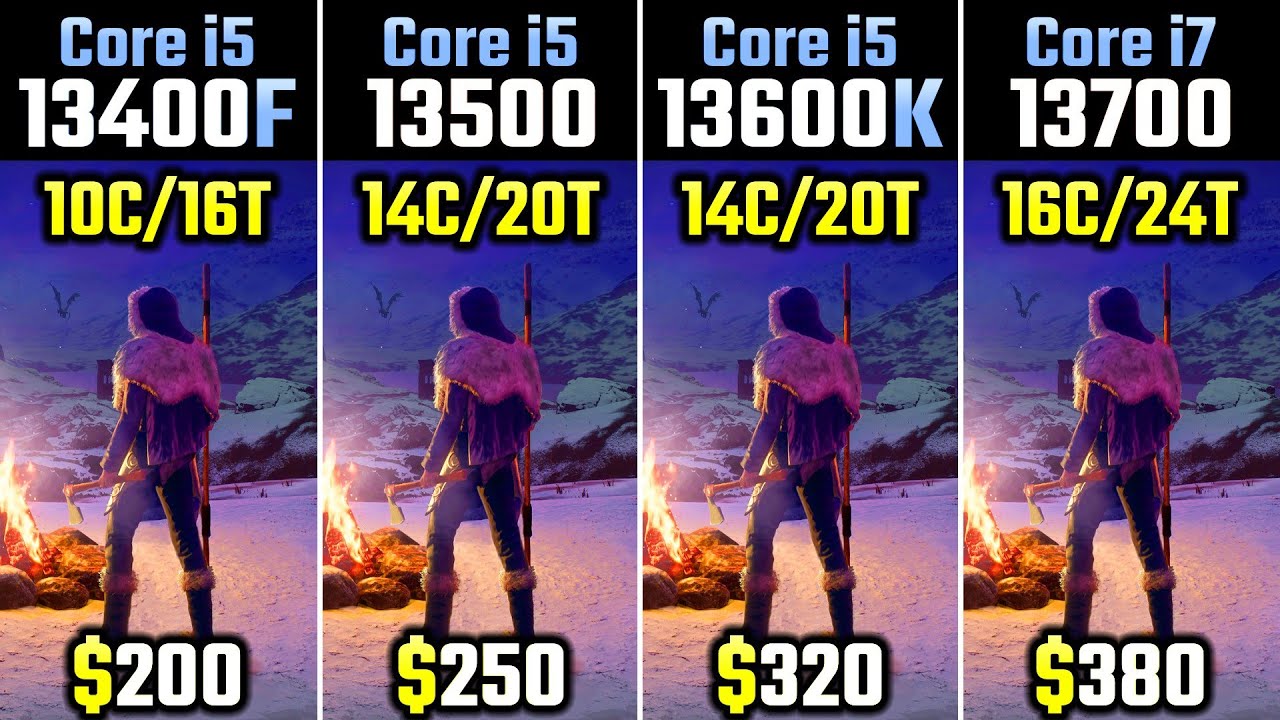 i5-13400F vs 13500 vs 13600K vs i7-13700 - How Much Performance Difference?
