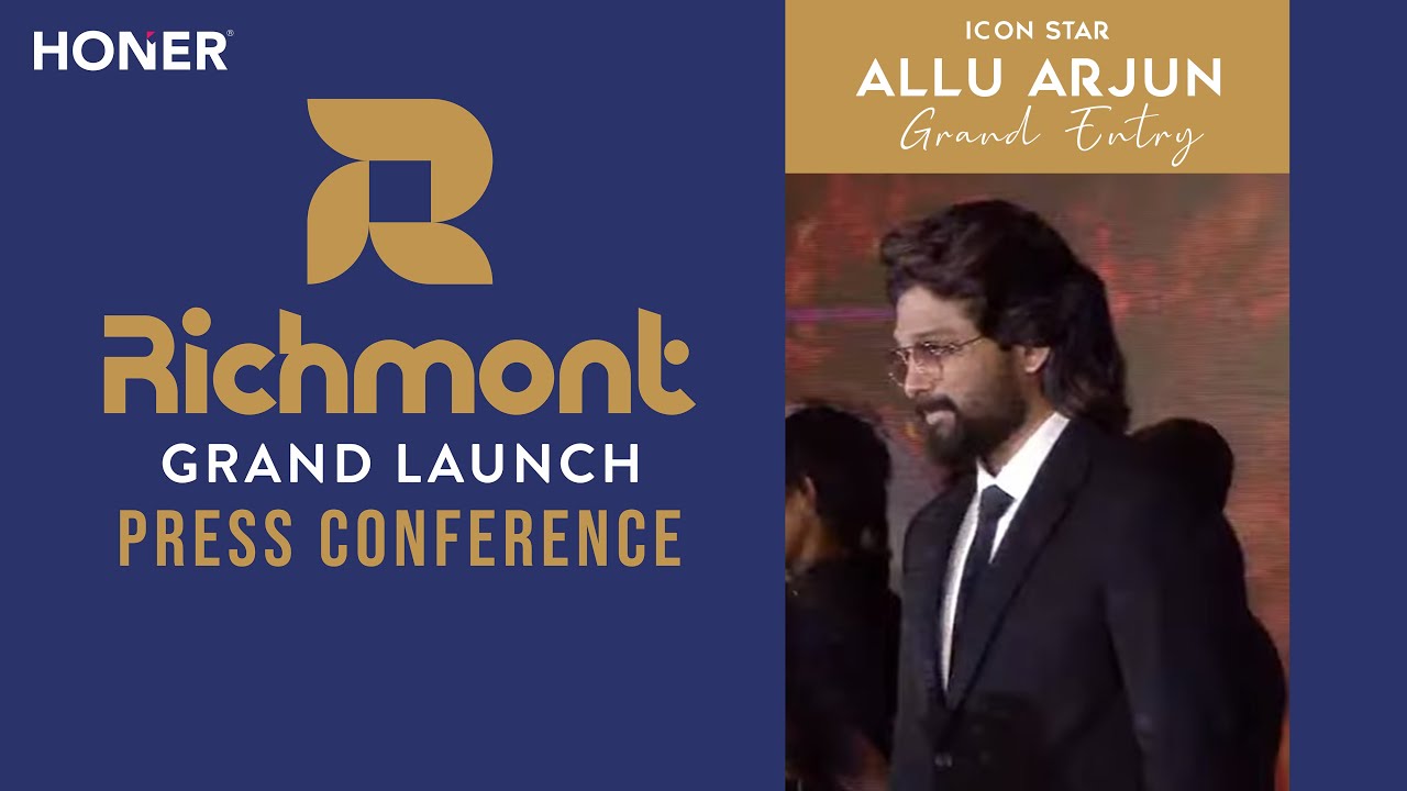 Icon Star Allu Arjun Grand Entry @ Honer Homes Richmont Grand Launch - Press Conference