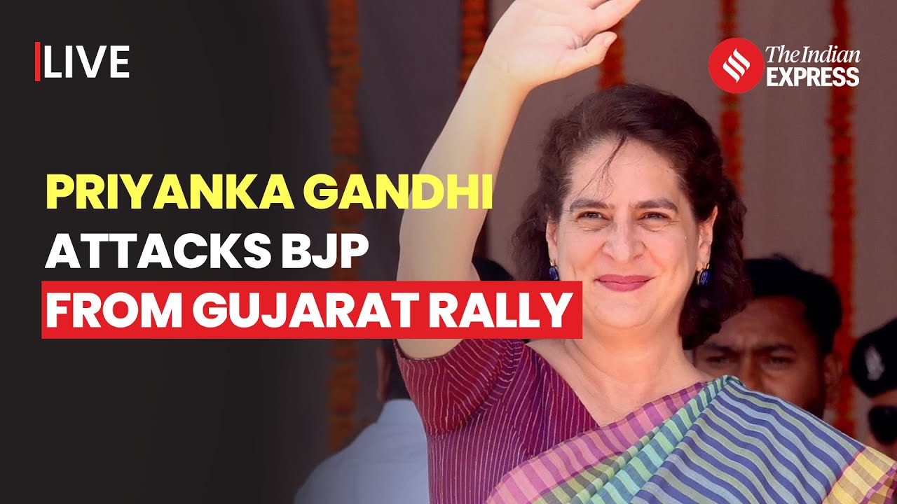 Priyanka Gandhi Vadra Addresses Public From Rally At Banaskantha, Gujarat