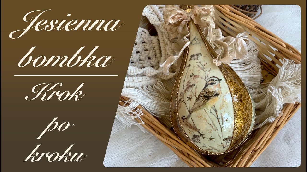 Осенняя безделушка с позолотой - пошаговый мастер-класс по декупажу
