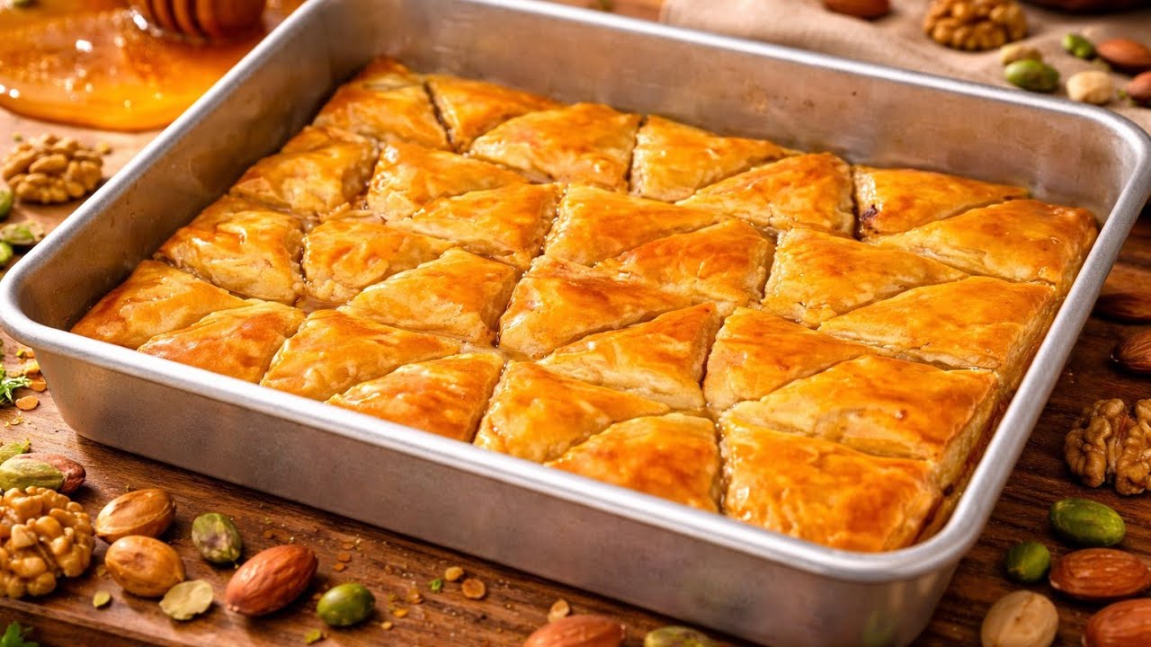 احلى جلاش مقرمش بالمكسرات مورق احلى من المحلات 