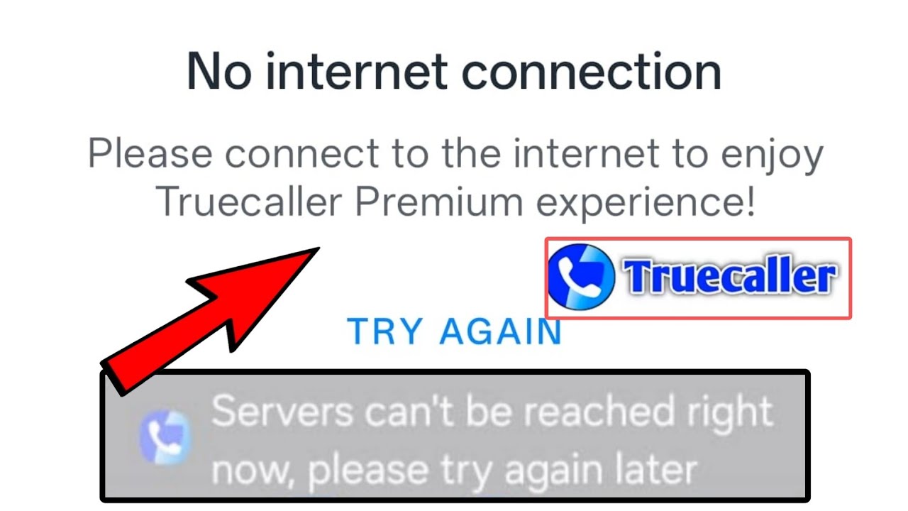 Truecaller not working Internet connection problem | Servers can't be reached please try again later