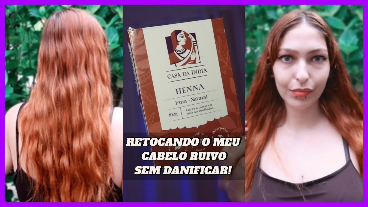 RETOCANDO O MEU CABELO RUIVO COM HENNA NATURAL SEM AMÔNIA!! #vlog #ruiva #cuidadocapilar #glowup