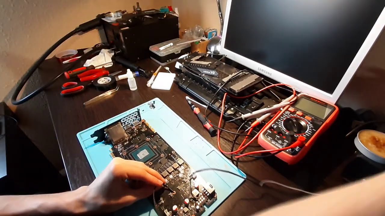 Csillagszóró GTX 1070Ti | az első videókártya javításom (meg is látszik)