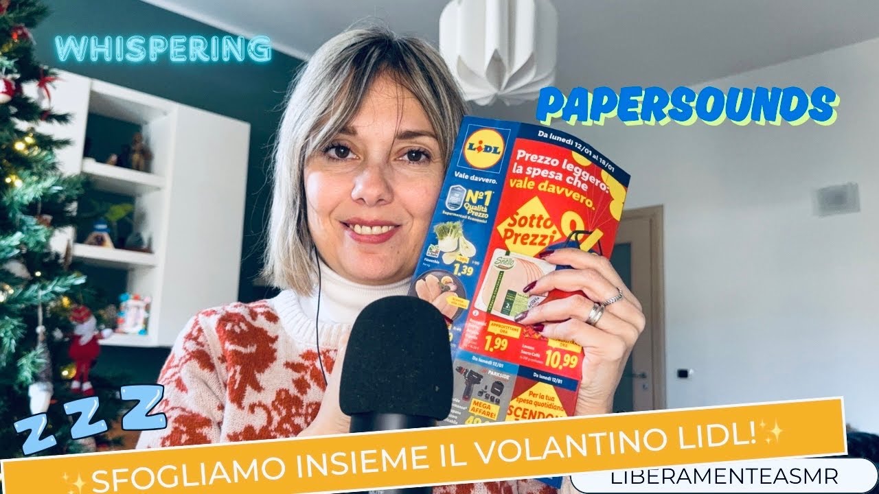 Asmr ita Whispering Papersounds ✨Sfogliamo insieme il volantino Lidl✨
