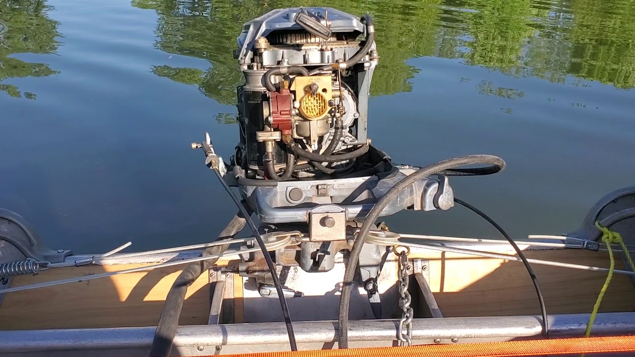 1963 Evinrude Big Twin 40hp Outboard Motor with Test Wheel