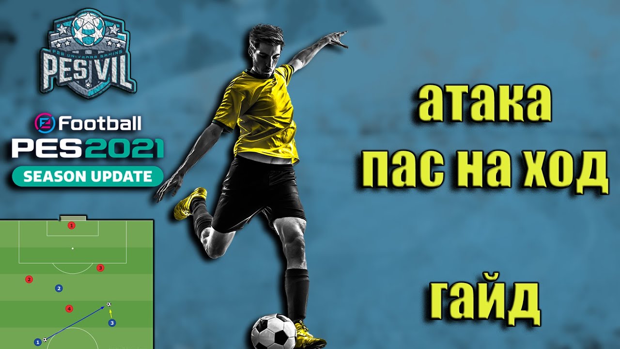 eFootball PES 2021: Атака - игра в пас на ход. (tutorial)